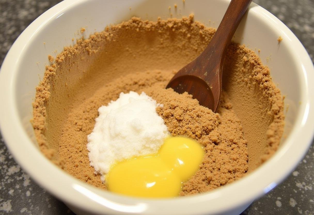 Ingredients for the crust of the Ultimate Strawberry Cheesecake, including graham crackers, sugar, and butter.