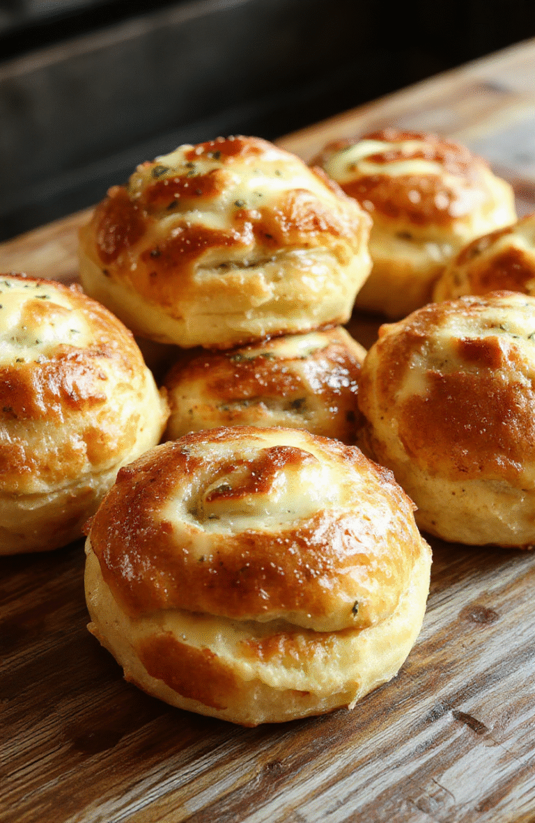 A plate of fluffy breakfast rolls with golden-brown crust, soft interior visible, topped with a pat of melting butter and a drizzle of honey, surrounded by fresh berries and sprigs of herbs, styled on a rustic wooden table with natural daylight highlighting the textures and colors.