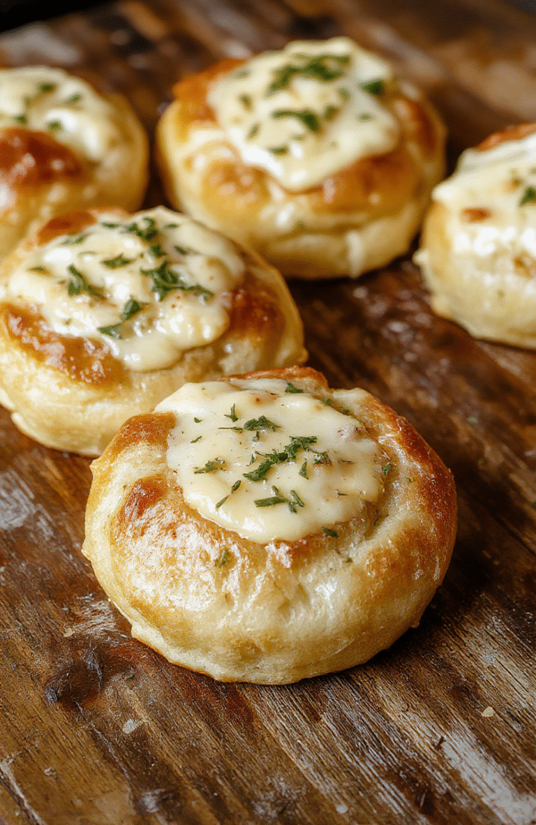 Golden fluffy garlic butter bread rolls with a glossy crust, arranged on a rustic wooden board, showing soft interior textures and melted garlic butter glaze, styled with fresh parsley garnish, natural daylight highlighting the buttery shine and tender crumb.