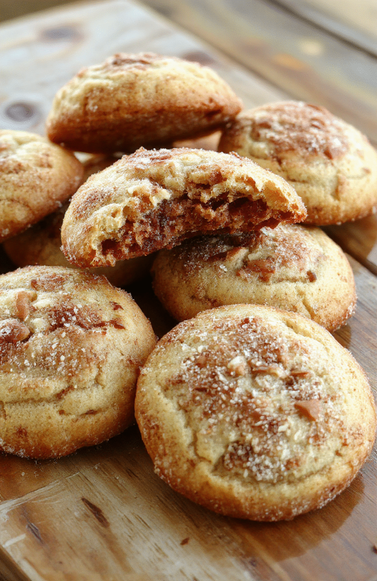 A close-up of soft, golden-brown snickerdoodles coated in cinnamon sugar, arranged on a rustic white plate with a cinnamon stick and a sprinkling of cinnamon in the background, showcasing their chewy texture and sweet cinnamon coating, styled on a wooden surface with natural lighting highlighting the textures and warm tones of the cookies.