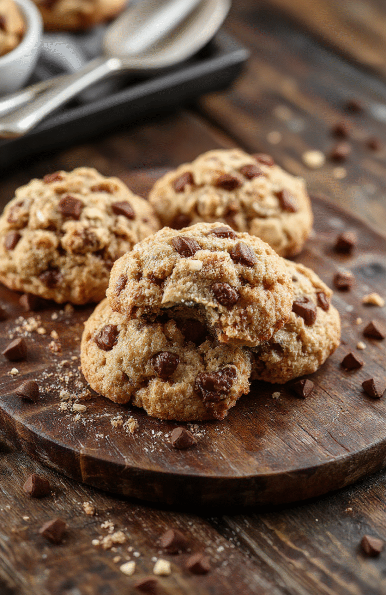 A golden-brown crumble-topped coffee cake cookie with visible streusel crumble on top, arranged on a rustic wooden surface with soft natural lighting highlighting the textures and golden hues, styled simply to evoke warmth and comfort.