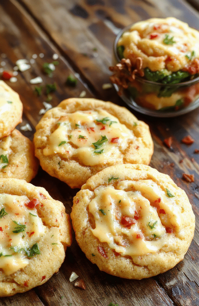 Colorful holiday cookies with a shiny, gooey glaze arranged on a festive platter, decorated with sprinkles and holiday-themed accents, showcasing their soft, chewy texture and glossy surface, styled with a blurred background to emphasize the shiny cookies.