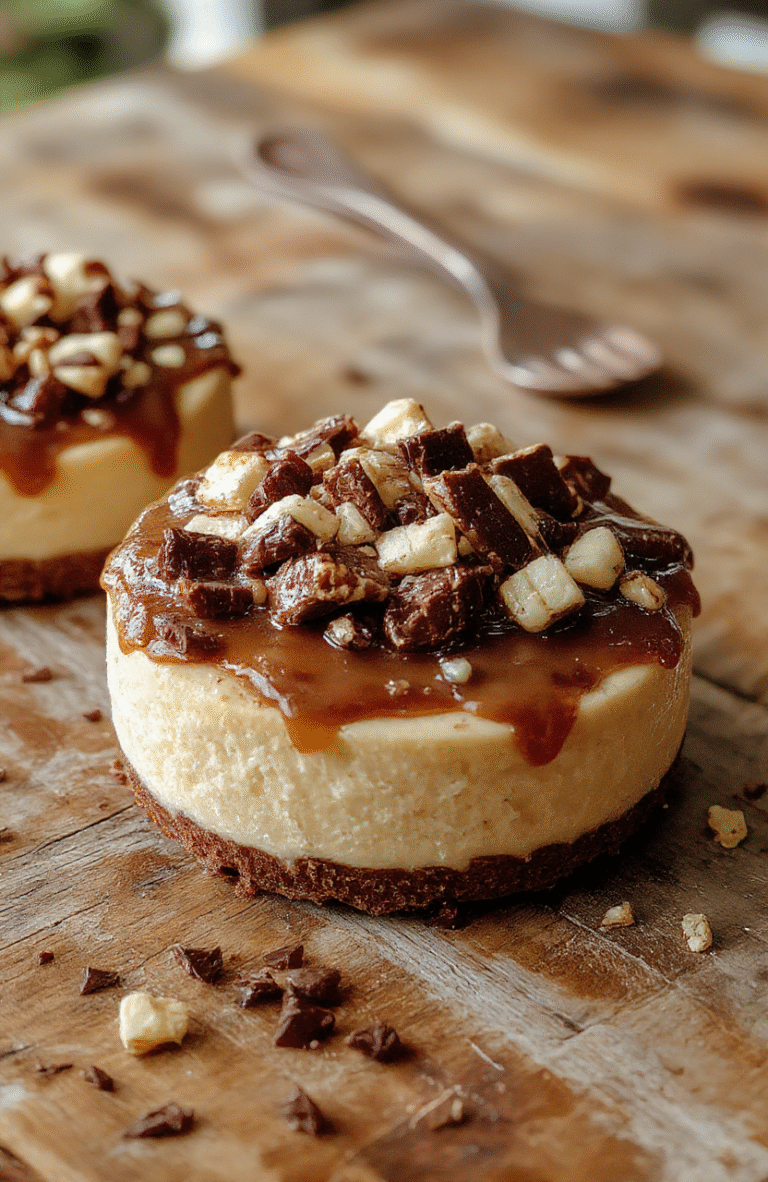 A rich, silky turtle cheesecake topped with glossy caramel sauce and drizzled with melted dark chocolate, garnished with chopped pecans and swirls of caramel. The cheesecake is elegantly sliced, revealing a smooth, creamy interior on a decorative crust, styled on a rustic wooden surface with a light neutral background, emphasizing the luscious textures and decadent toppings.