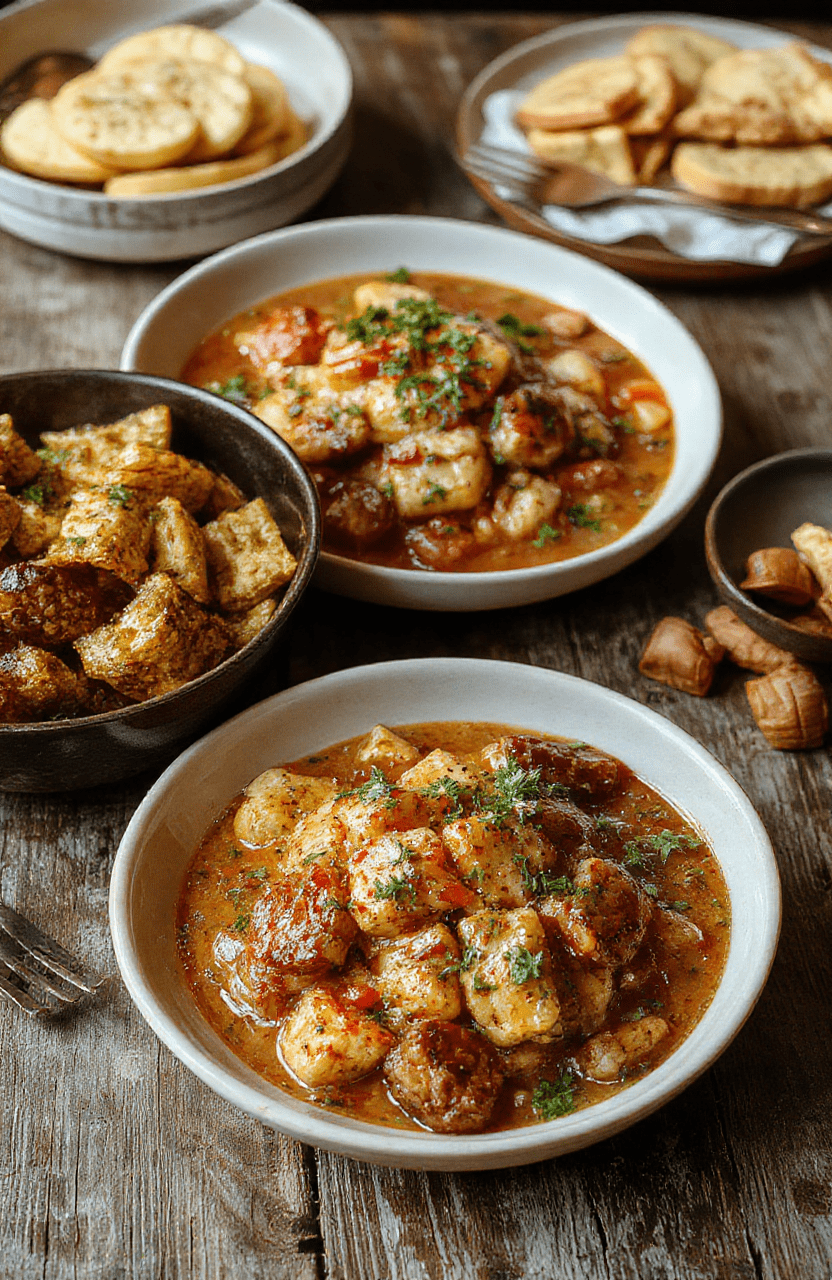 A colorful Thanksgiving table featuring golden roasted turkey, vibrant seasonal vegetables, and hearty casseroles, styled with rustic decor and natural lighting.