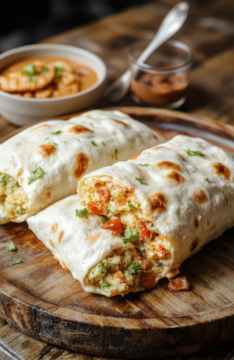 A vibrant and enticing low carb crunchwrap on a rustic wooden plate, featuring a golden-brown crispy exterior, fresh green lettuce, ripe tomato slices, shredded cheese peeking through, and a creamy sauce drizzle, styled casually with a hint of fresh herbs and colorful ingredients.