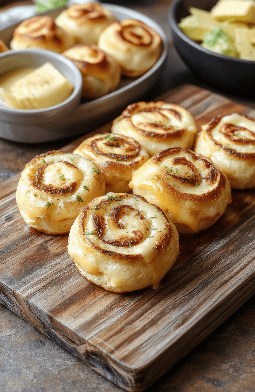 Golden brown mini grilled cheese sandwiches on soft Hawaiian rolls, melted cheese oozing slightly, fresh herbs garnishing, served on a rustic wooden board with a vibrant backdrop, appealing and colorful textures.